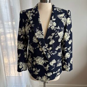 SMYTHE Navy Floral Blazer